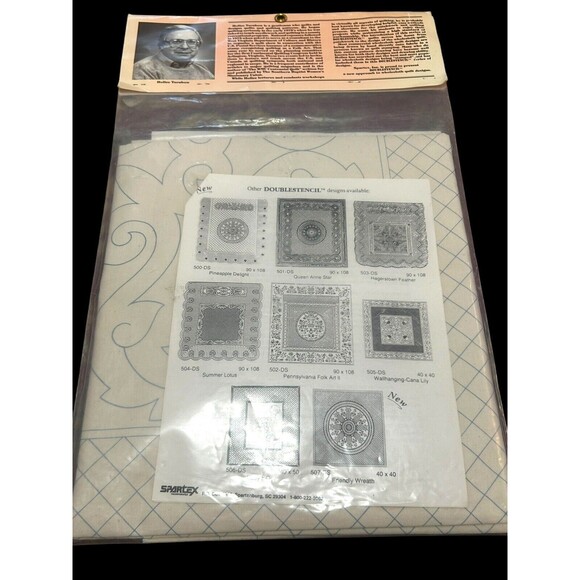 Vtg Spartex Double Stencil Cana Lily Wallhanging Kit by Holice Turnbow 40” x 40” - Picture 5 of 6